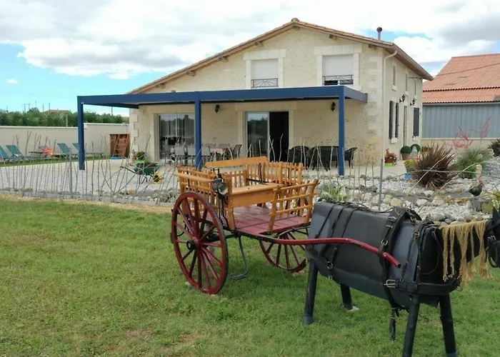 صورة Gite Charentais Avec Piscine, Terrasse, Et Peche - Confort Moderne Et Charme Rural - Fr-1-653-87 Salles-de-Barbezieux